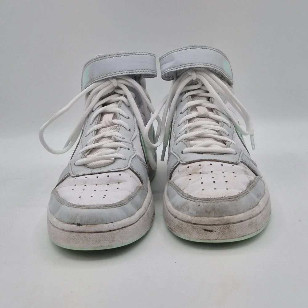 Nike High Top Shoes Youth Size‎ 6.5Y White Gray Mint Strap Basketball CD7782-011